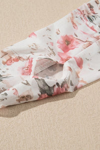 Floral Mesh High Neck Sheath Blouse-The chic mesh floral blouse is a delicate fusion of floral beauty and sophisticated style. The high neck design is perfect for a polished and professional look.-Reef Love
