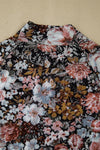Floral Mesh High Neck Sheath Blouse-The chic mesh floral blouse is a delicate fusion of floral beauty and sophisticated style. The high neck design is perfect for a polished and professional look.-Reef Love