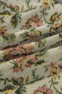 Floral Patchwork Ribbed Corduroy Shirt Jacket