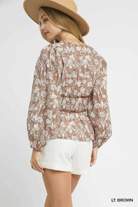 Floral Peplum Blouse