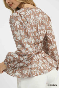 Floral Peplum Blouse