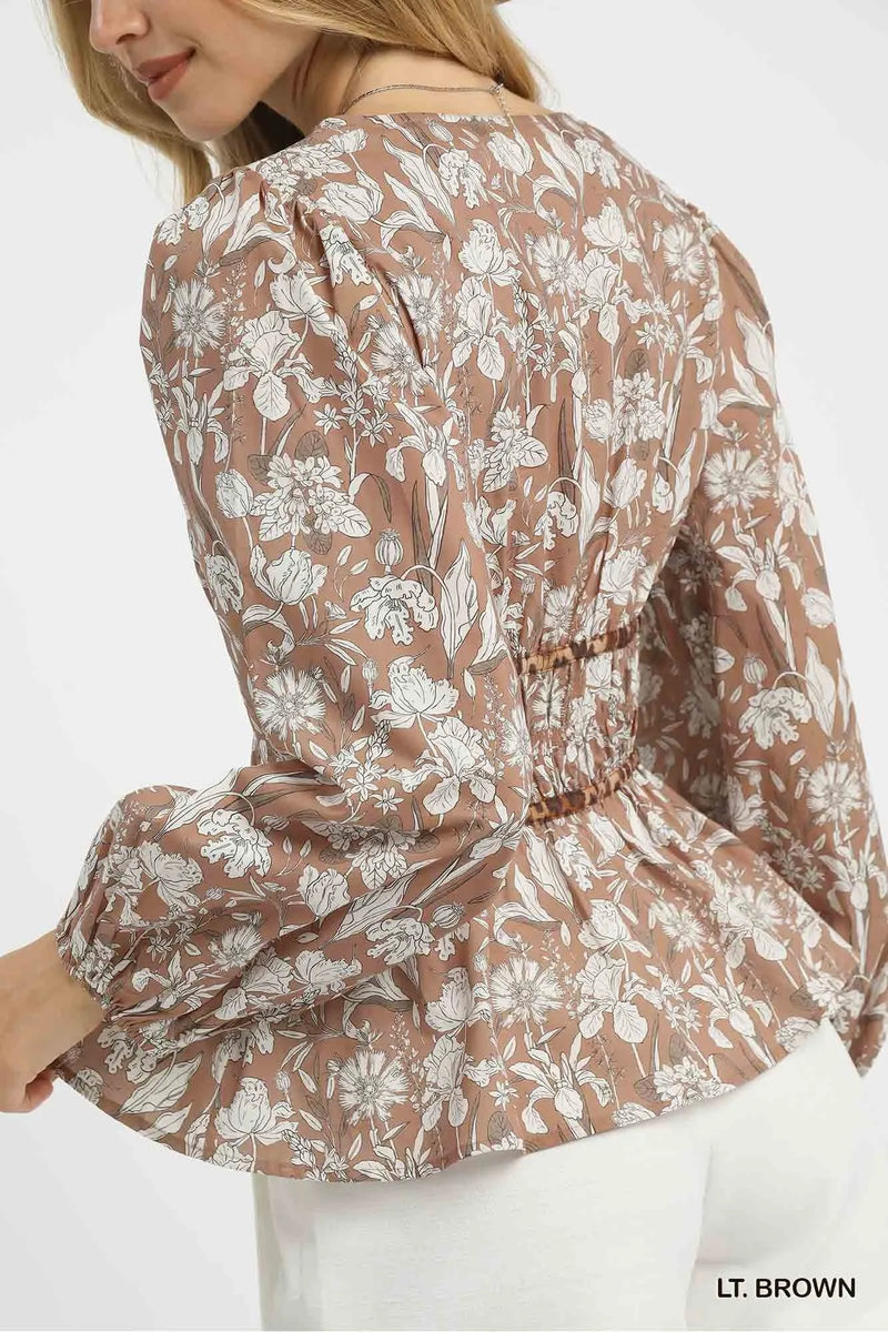 Floral Peplum Blouse