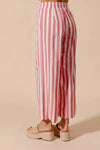 Shop Front Tie Stripe Top and Wide Leg Pants Set-Pink & white striped two-piece set with tie-front blouse & wide-leg pants. Lightweight & breezy for summer days, perfect for effortless feminine style.-available at Reef Love online boho-chic boutique