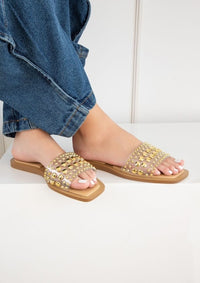GIA Stud Slide Sandals