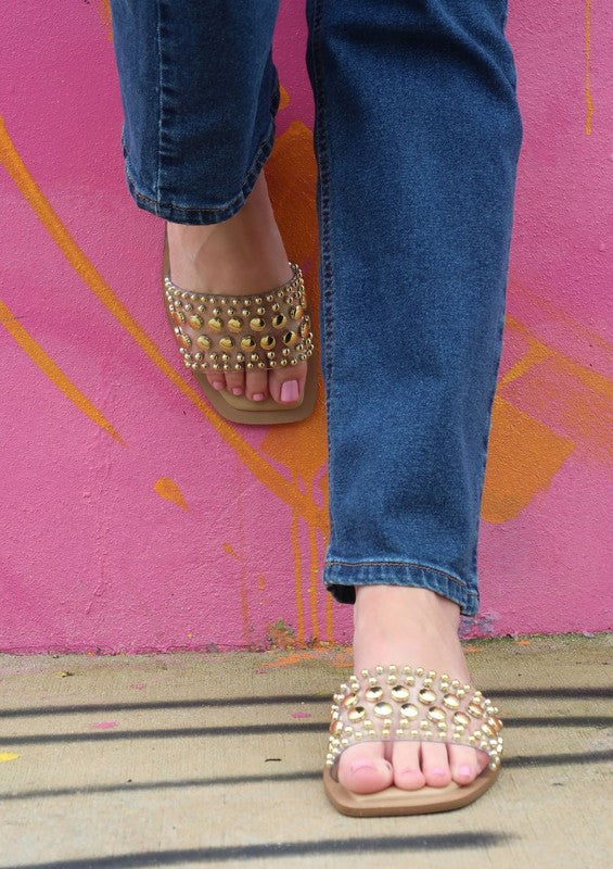 GIA Stud Slide Sandals