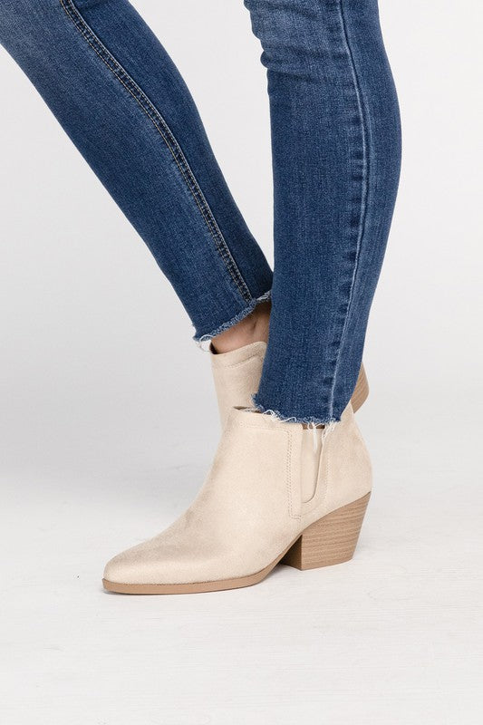 GWEN Suede Ankle Boots-GWEN suede ankle boots with 2.5" heel and side elastic closure. A versatile, stylish, and comfortable ankle boot for casual to chic women’s outfits.-Reef Love