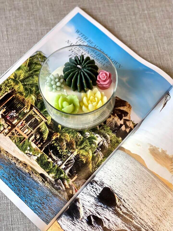 Garden Terrarium Candle - Handmade Scented Candle