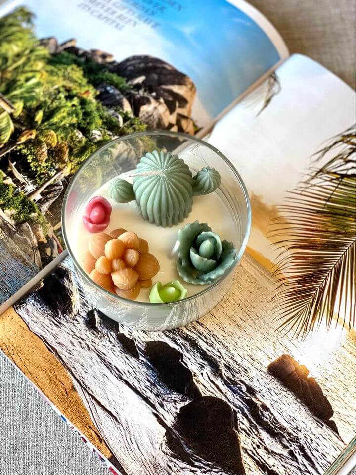 Garden Terrarium Candle - Handmade Scented Candle