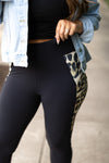 Gianna Leopard Print Panel Sculpting Leggings-Reef Love