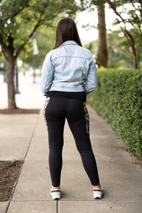 Gianna Leopard Print Panel Sculpting Leggings-Reef Love