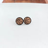 Shop Glitter Basketball Stud Earrings-Glitter basketball stud earrings with hypoallergenic posts. Lightweight and sparkly—perfect for basketball fans, players, or sporty everyday statement looks.-available at Reef Love online boho-chic boutique