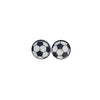Shop Glitter Soccer Stud Earrings-Sparkly soccer ball stud earrings with glitter acrylic and hypoallergenic posts. Lightweight, fun, and perfect for game day or everyday sporty style.-available at Reef Love online boho-chic boutique