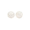 Shop Glitter Volleyball Stud Earrings-Glitter volleyball stud earrings with hypoallergenic posts. Lightweight, sparkly, and perfect for volleyball fans, players, or sporty everyday looks.-available at Reef Love online boho-chic boutique