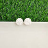 Shop Glitter Volleyball Stud Earrings-Glitter volleyball stud earrings with hypoallergenic posts. Lightweight, sparkly, and perfect for volleyball fans, players, or sporty everyday looks.-available at Reef Love online boho-chic boutique