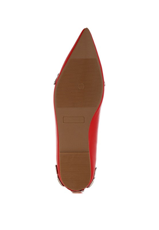 Golini Belt Buckle Detail Ballerinas-Reef Love