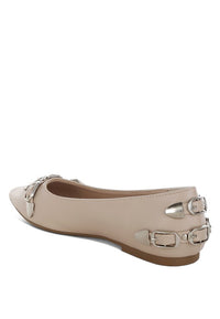 Golini Belt Buckle Detail Ballerinas-Reef Love