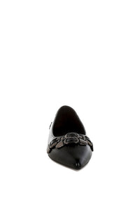 Golini Belt Buckle Detail Ballerinas-Reef Love