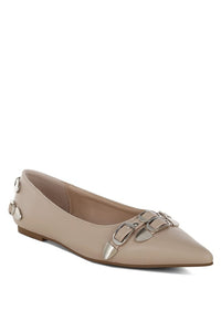 Golini Belt Buckle Detail Ballerinas-Reef Love