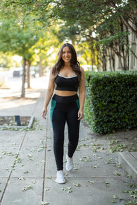 Gracie Green Panel Leggings-Reef Love