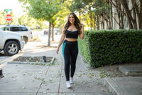 Gracie Green Panel Leggings-Reef Love