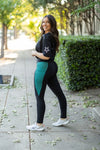 Gracie Green Panel Leggings-Reef Love