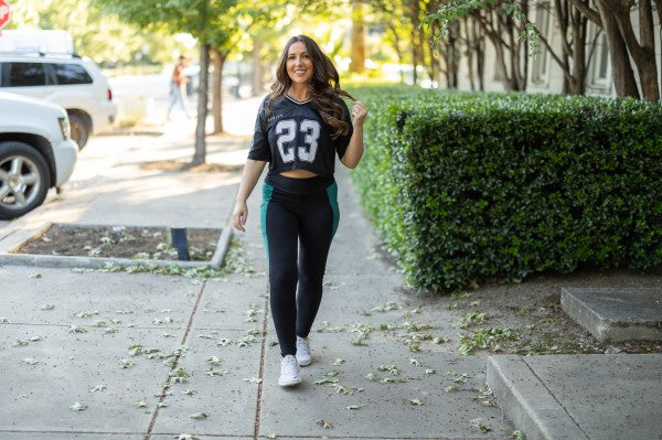 Gracie Green Panel Leggings-Reef Love