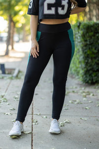 Gracie Green Panel Leggings-Reef Love