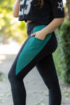 Gracie Green Panel Leggings-Reef Love