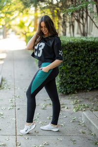 Gracie Green Panel Leggings-Reef Love