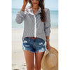 Guipure Lace Insert Button Down Shirt-Button Down Shirt-Reef Love-Reef Love