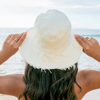 Frayed Edge Canvas Bucket Hat