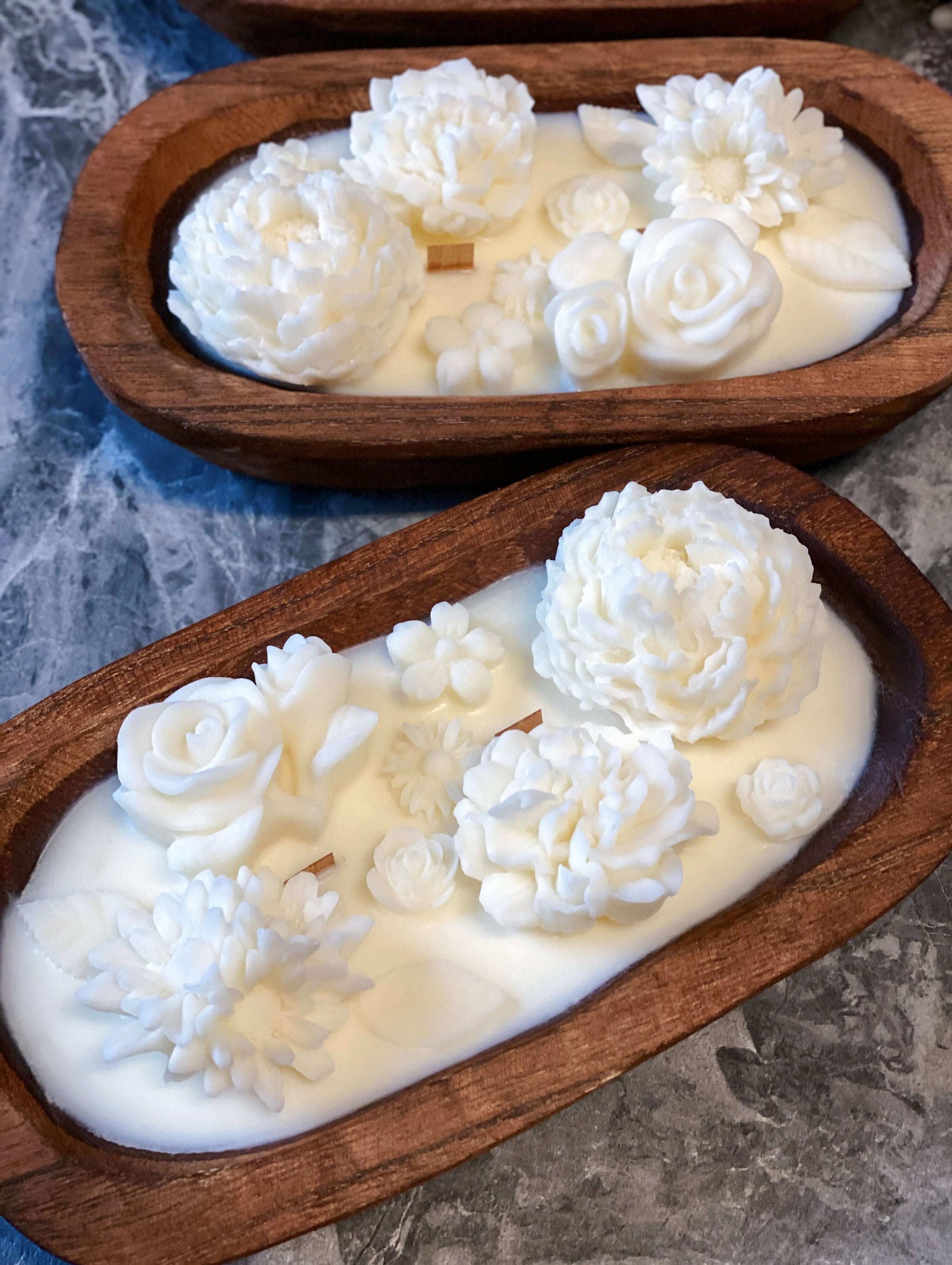 Handcrafted Botanical Garden Dough Bowl Candle