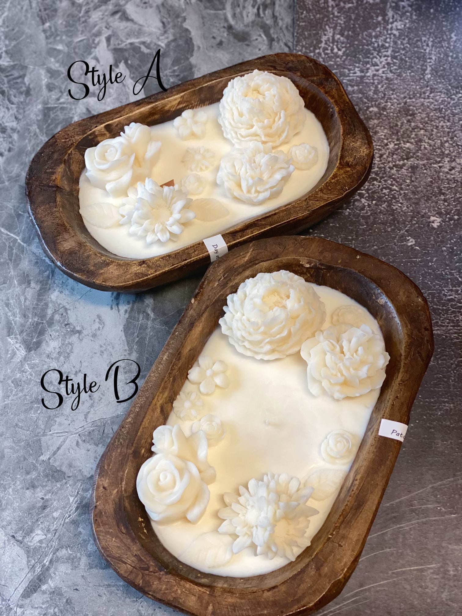 Handcrafted Botanical Garden Dough Bowl Candle