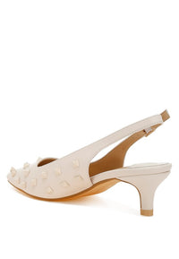 Hegron Stud Embellished Kitten Heels- Boho Chic Styles by Reef Love