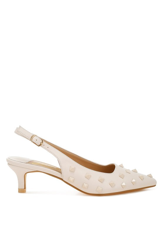 Hegron Stud Embellished Kitten Heels- Boho Chic Styles by Reef Love