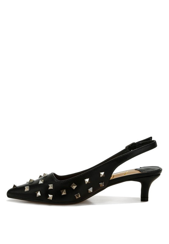 Hegron Stud Embellished Kitten Heels- Boho Chic Styles by Reef Love
