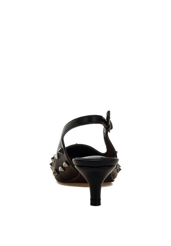 Hegron Stud Embellished Kitten Heels- Boho Chic Styles by Reef Love