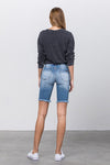 High Rise Bermuda Denim Shorts – Light Wash-Bermuda Jean Shorts-Insane Gene-Reef Love