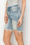 High Rise Bermuda Tulip Waistband Shorts