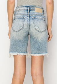 High Rise Bermuda Tulip Waistband Shorts