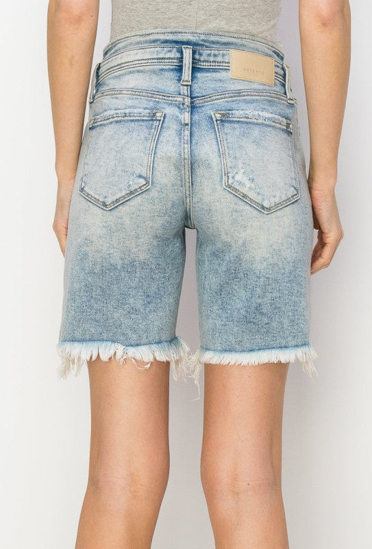 High Rise Bermuda Tulip Waistband Shorts