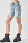 High Rise Bermuda Tulip Waistband Shorts