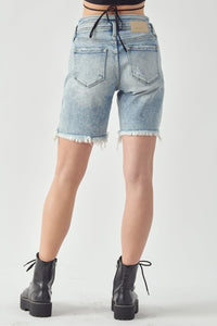 High Rise Bermuda Tulip Waistband Shorts
