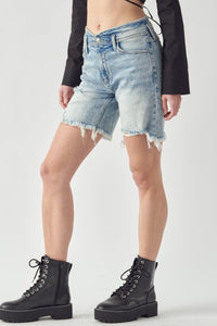High Rise Bermuda Tulip Waistband Shorts