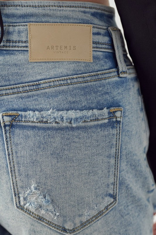 High Rise Bermuda Tulip Waistband Shorts