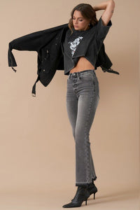 High Rise Crop Boot Denim - Reef Love