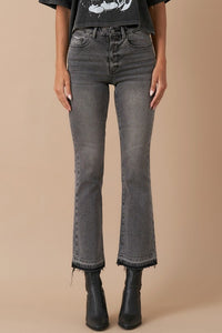 High Rise Crop Boot Denim – Medium Grey Wash-Cropped Jeans-Insane Gene-Reef Love