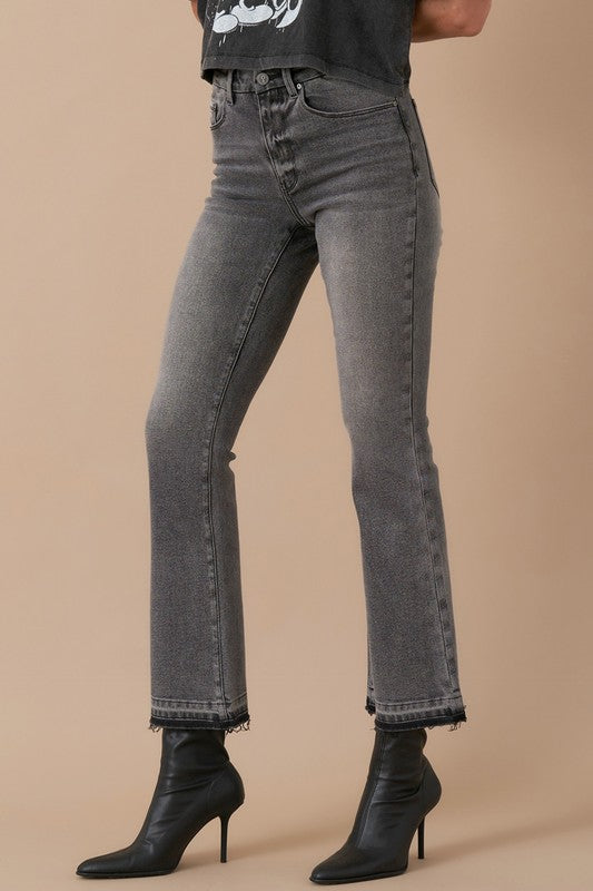 High Rise Crop Boot Denim – Medium Grey Wash-Cropped Jeans-Insane Gene-Reef Love
