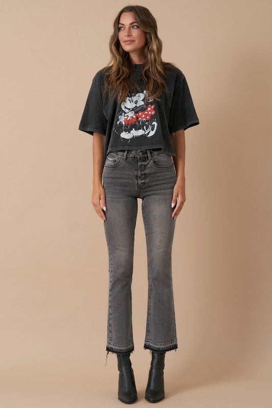 High Rise Crop Boot Denim – Medium Grey Wash-Cropped Jeans-Insane Gene-Reef Love
