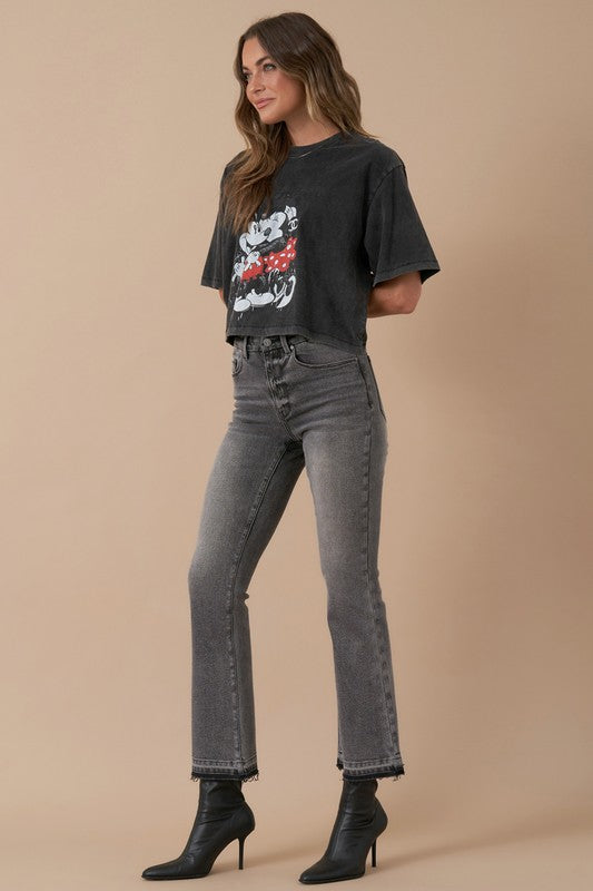 High Rise Crop Boot Denim – Medium Grey Wash-Cropped Jeans-Insane Gene-Reef Love